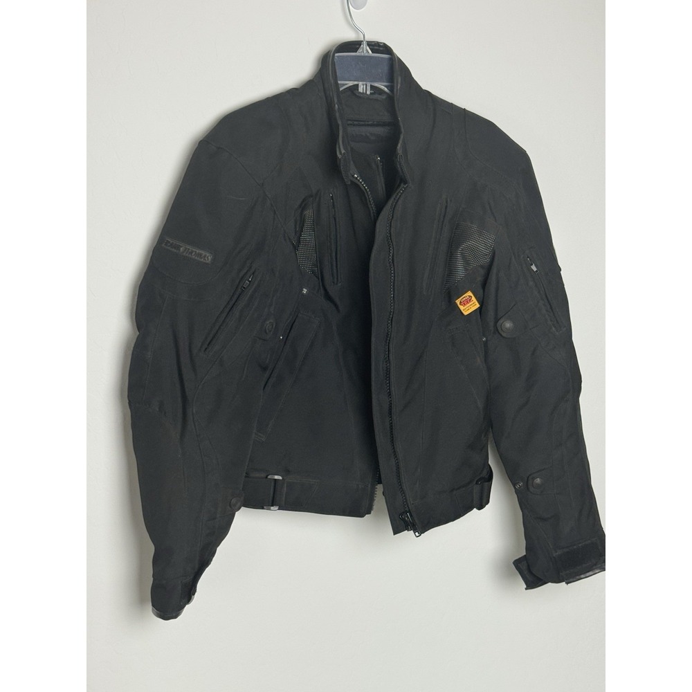 Frank Thomas Motorcycle Jacket Hypertec Armored Hard Pads Mens Size S Black